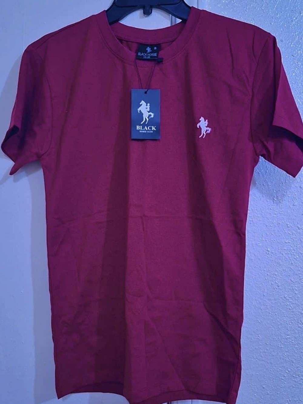 Men's Burgundy Crew Neck Tee